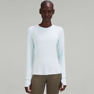 Lululemon Its Rulu Run Ribbed Long Sleeve Shirt Powder Blue | Size 12 Like New!